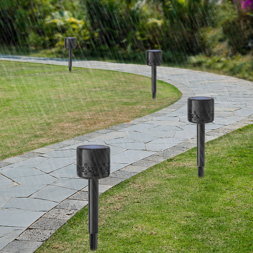 New Solar Plastic Lawn Floor Outlet Projection Lamp