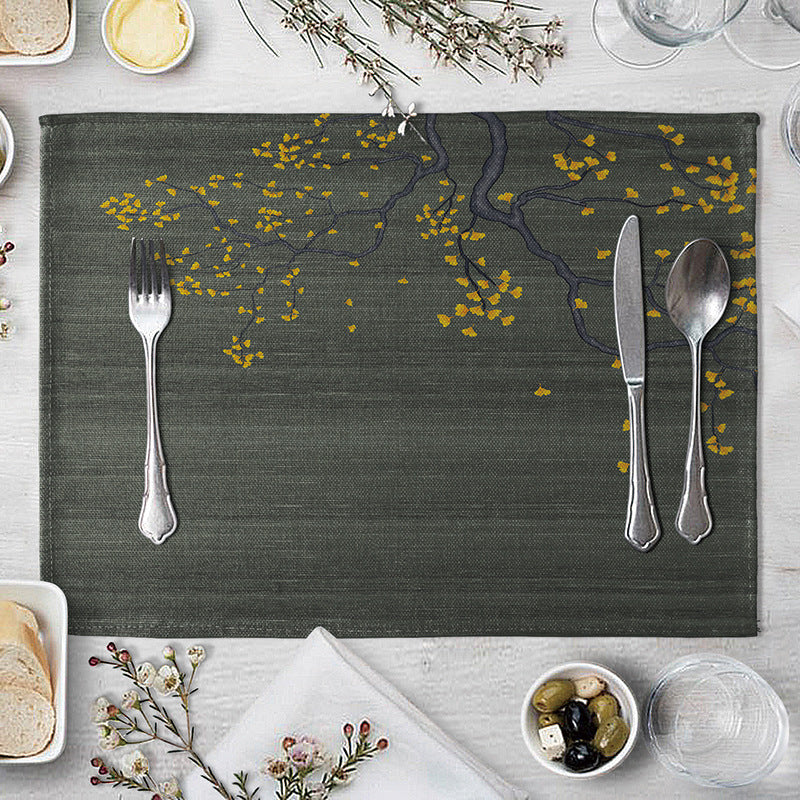 Flower Placemat For Dining Table Coaster Plum
