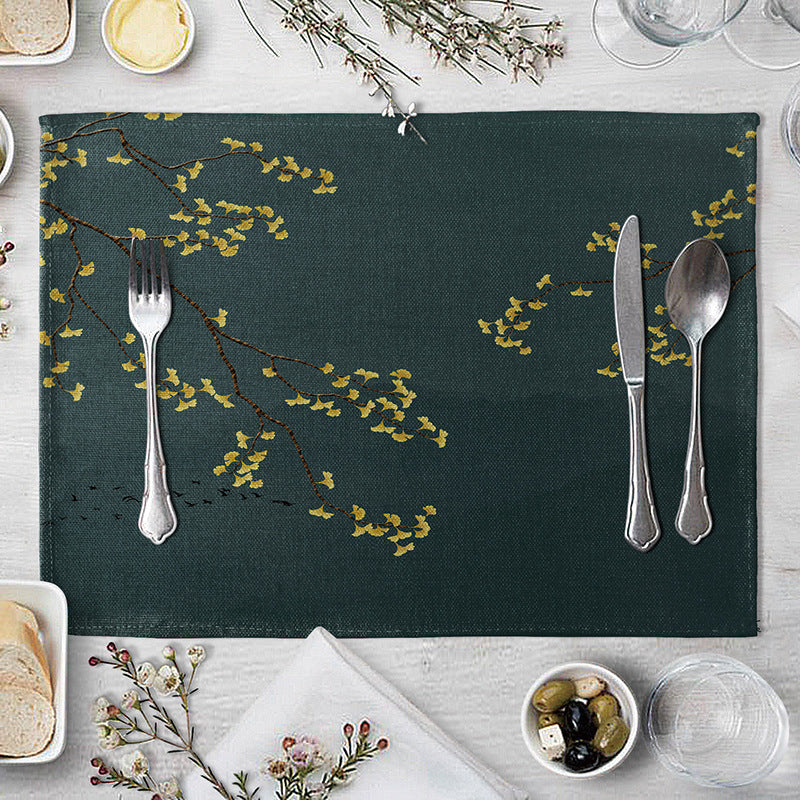 Flower Placemat For Dining Table Coaster Plum