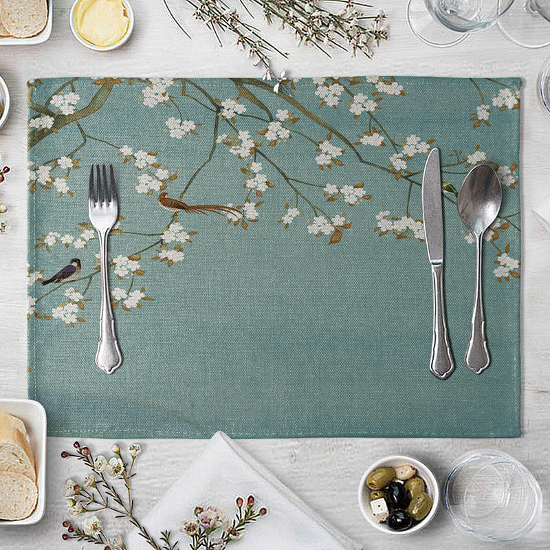 Flower Placemat For Dining Table Coaster Plum