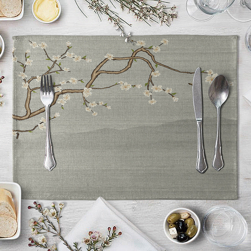 Flower Placemat For Dining Table Coaster Plum
