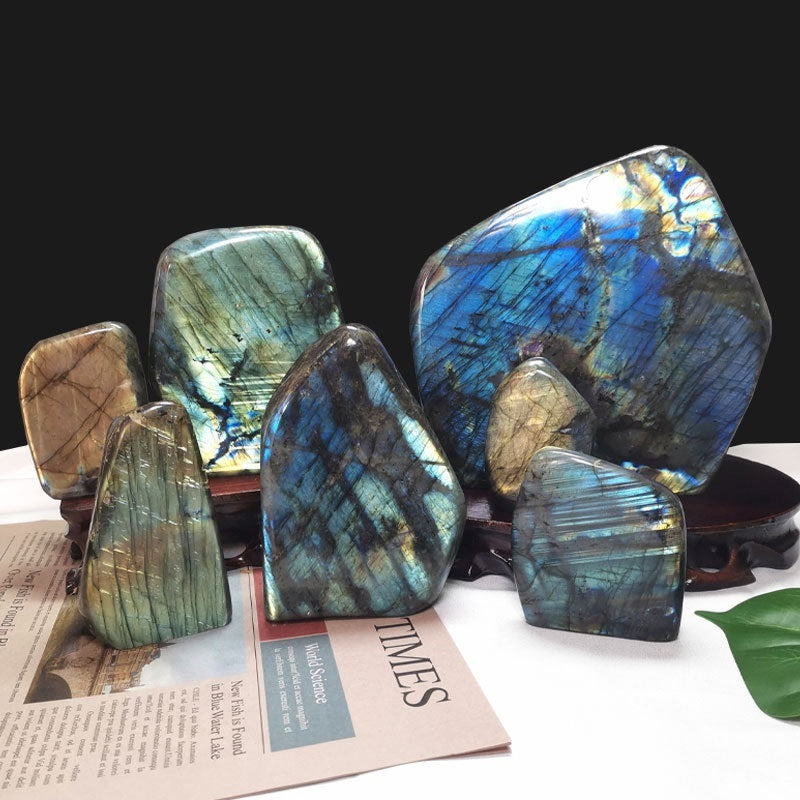Home Office Ore Natural Labradorite Ornament